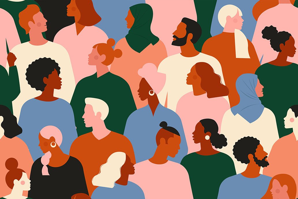 colorful illustration of diverse people