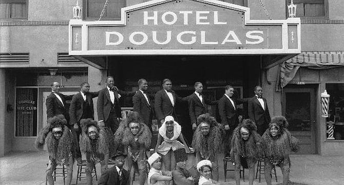 Douglas Hotel-Creole Palace, the stop for Bessie Smith, Billie Holiday, the Mills Brothers, Duke Ellington. - [Photo Credit] San Diego Historical Society